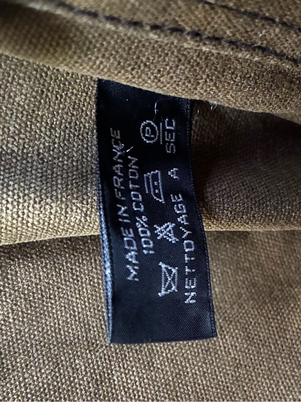 Luxury Hermès Fourre Tout Canvas Tote Bag – Charcoal Gray & Olive Green PM/MM - Picture 15 of 16